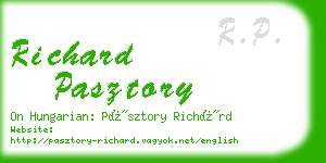 richard pasztory business card